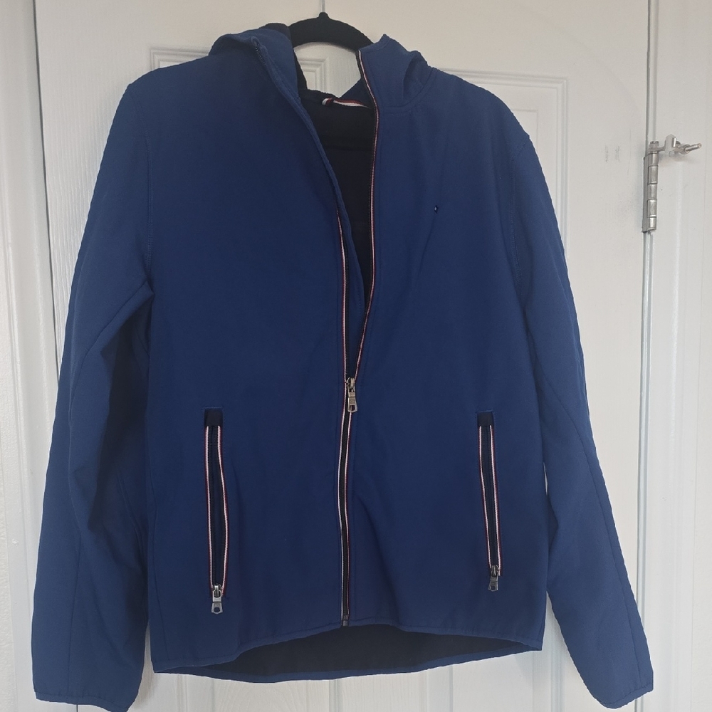 Tommy Hilfiger Navy Blue Fleece-lined Windbreaker Jacket